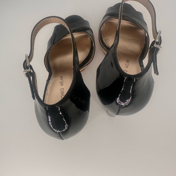Black patent strappy platform heels Antonio Milano size 9 - Picture 4 of 13